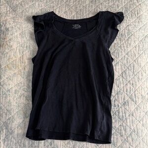 Time and Tru Women's Short Sleeve Tee - Black